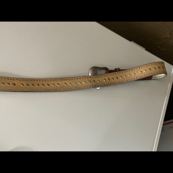 Men’s Nocona blue rhinestone cow hide belt. - Picture 4 of 6